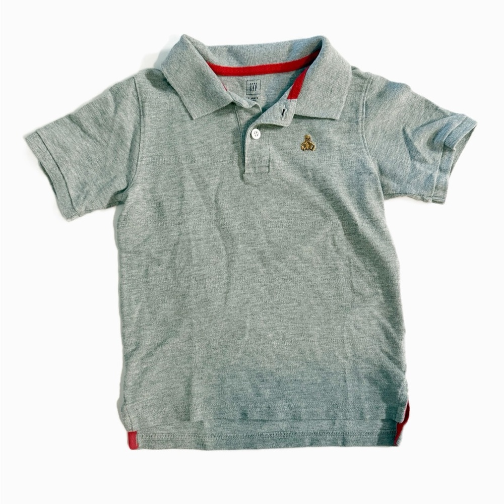 GAP Baby Gray Polo Uniform Shirt Size 5